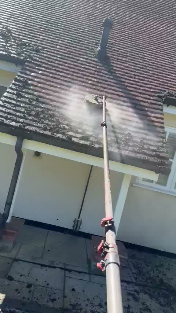 Halstead pressure washing — before and after