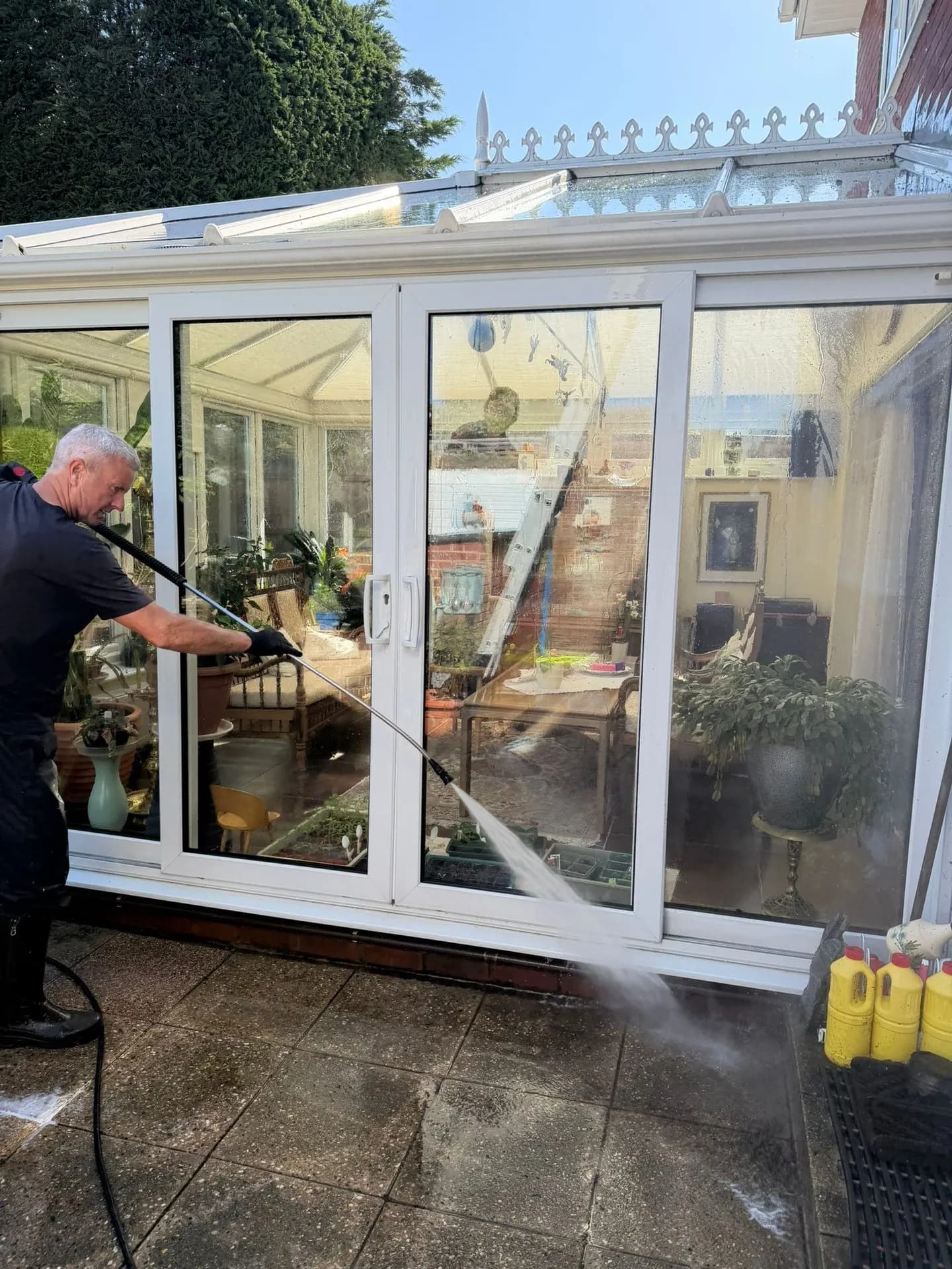 UPVC, Fascia & Soffit Moss Cleaning Essex — moss removal before and after