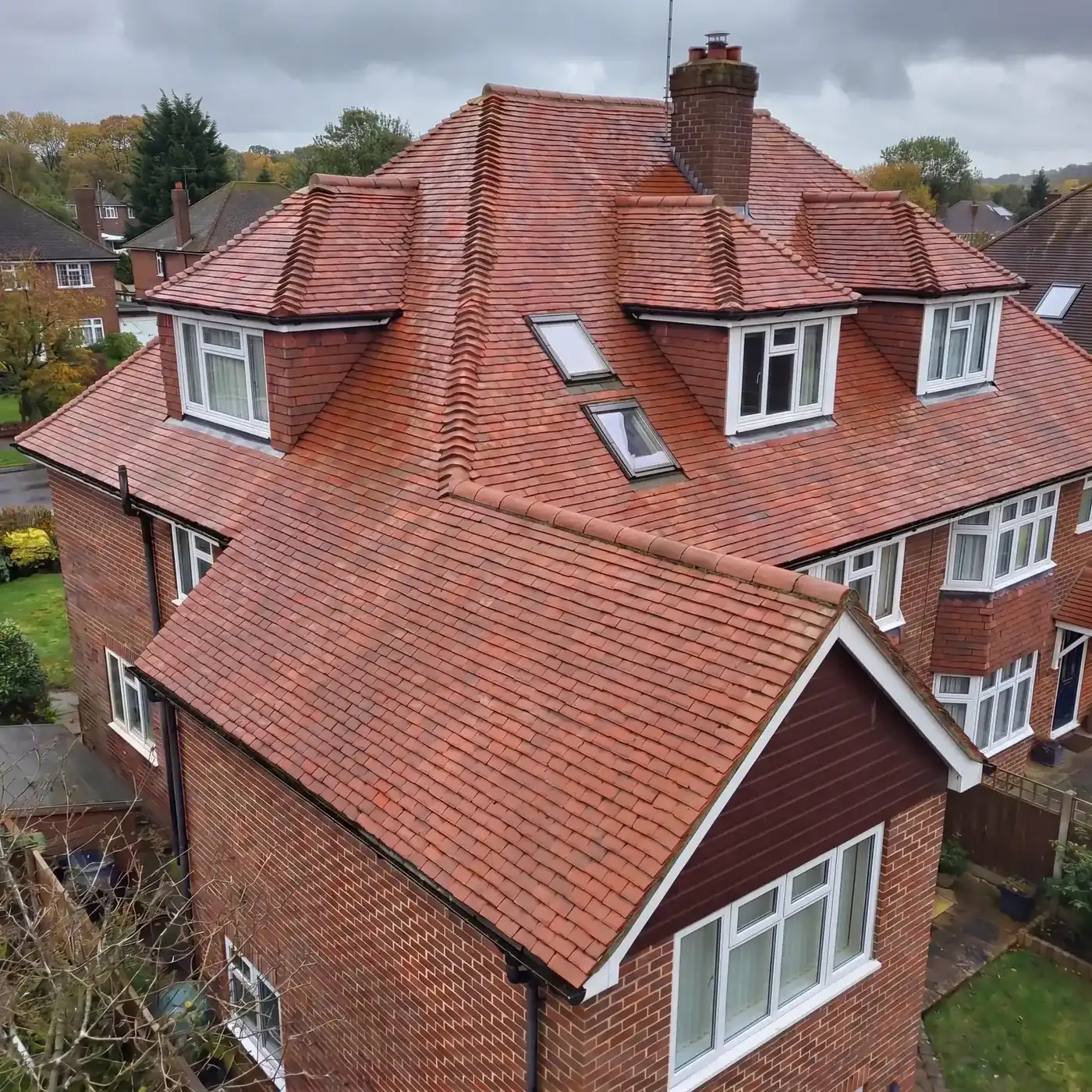 Roof after low-pressure biocide treatment — Essex Moss Removal Essex